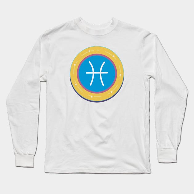 Pisces Zodiac Long Sleeve T-Shirt by TheSoldierOfFortune